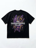 CYBER NO PASSENGERS Over-sized Black t-shirt