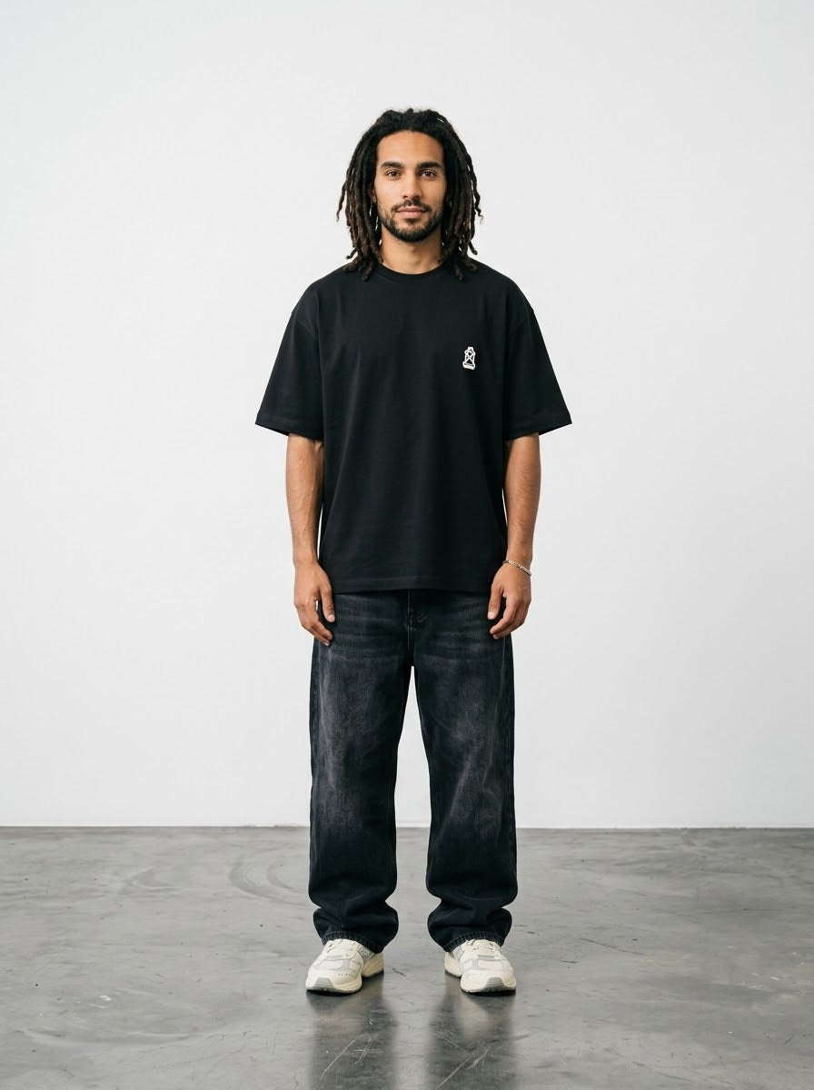 EST 2026 Over-sized Black t-shirt