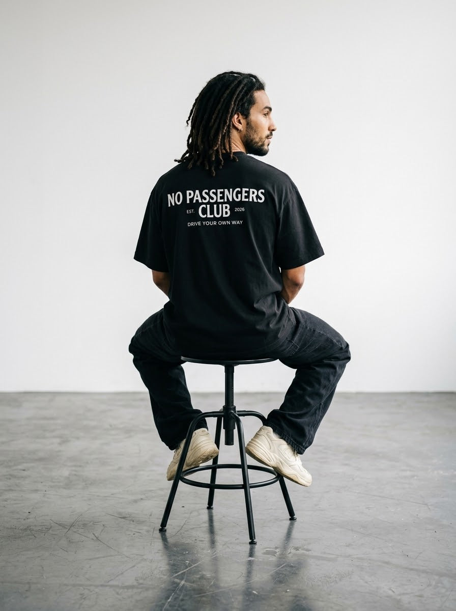 EST 2026 Over-sized Black t-shirt