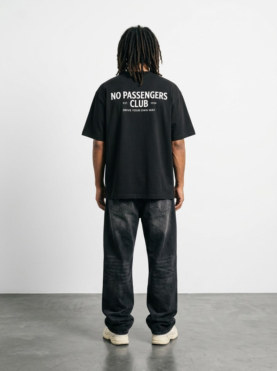 EST 2026 Over-sized Black t-shirt