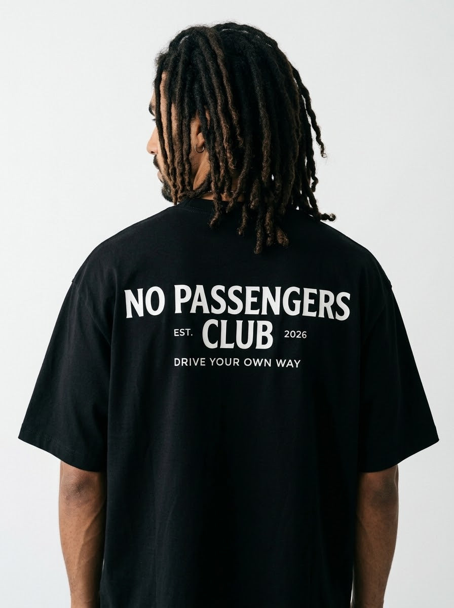EST 2026 Over-sized Black t-shirt