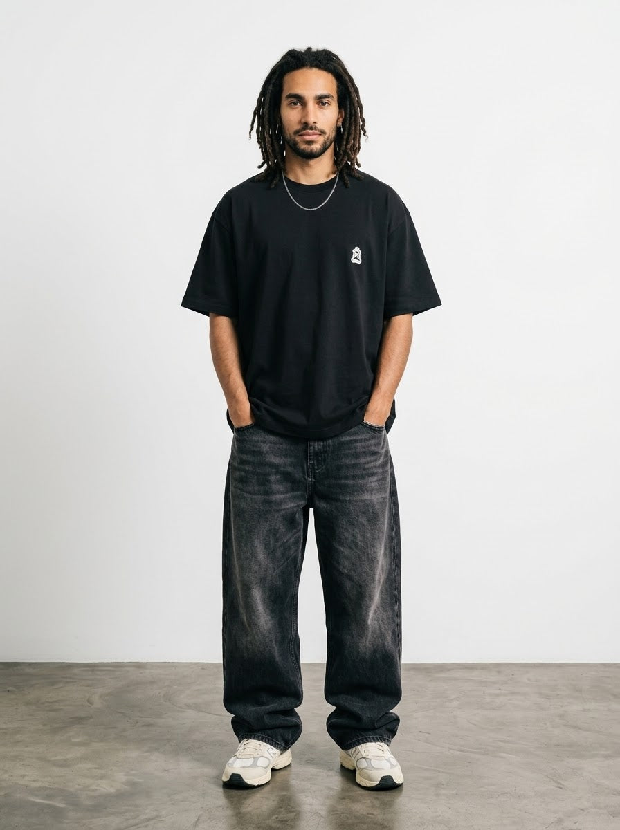 NPC UNIVERSITY Over-sized Black t-shirt