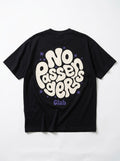 CLOUDY NO PASSENGERS Over-sized Black t-shirt
