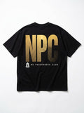GOLDEN NPC Over-sized Black t-shirt