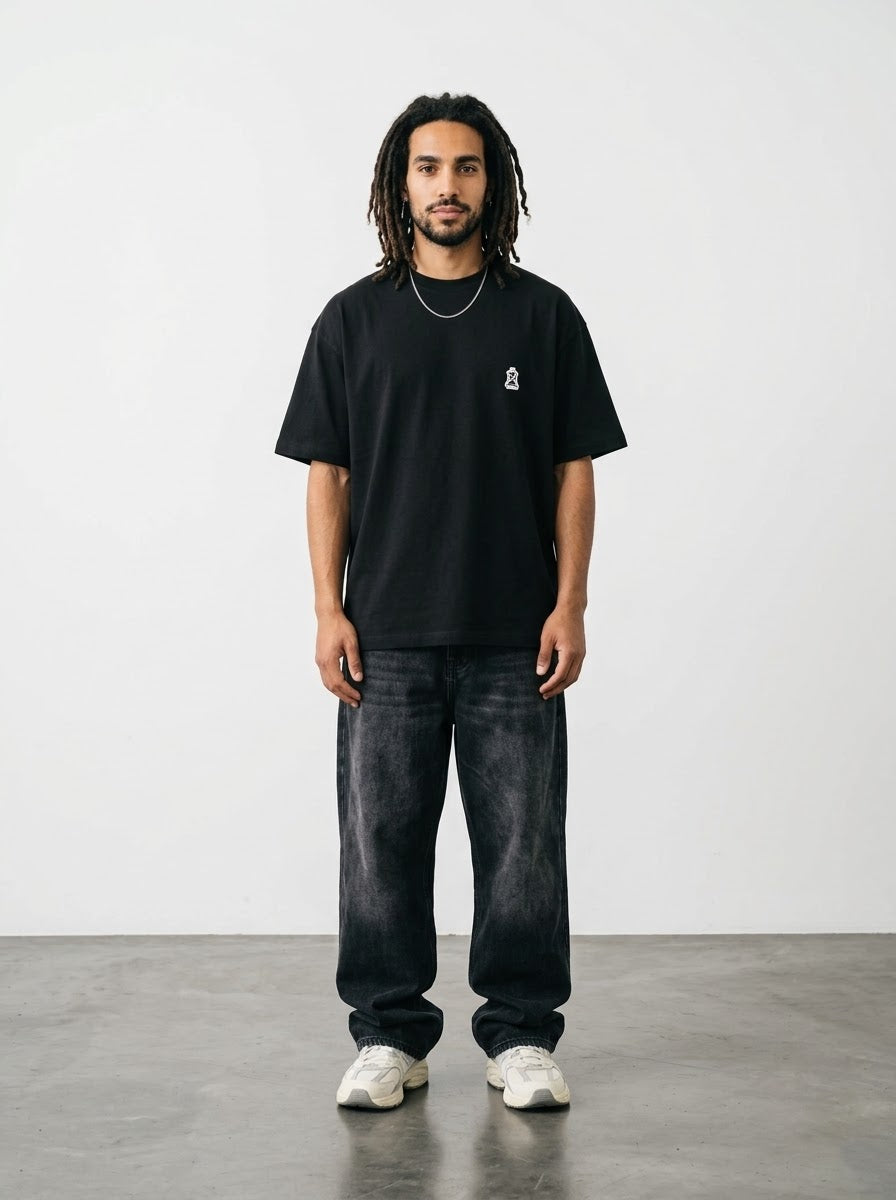 NPC ANAGRAM Over-sized Black t-shirt