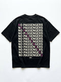 NO PASSENGERS CROSS Over-sized Black t-shirt