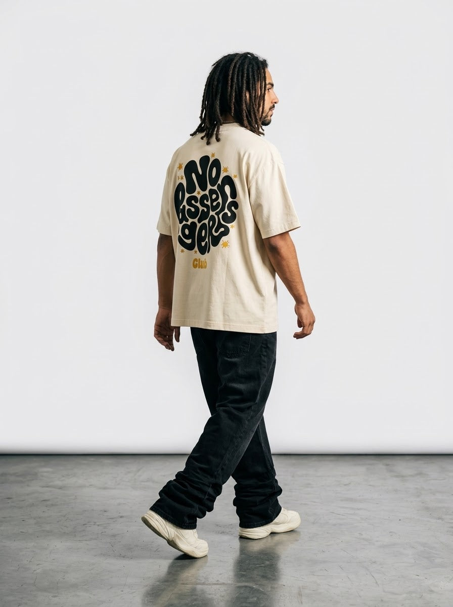 CLOUDY NO PASSENGERS Oversized T-Shirt