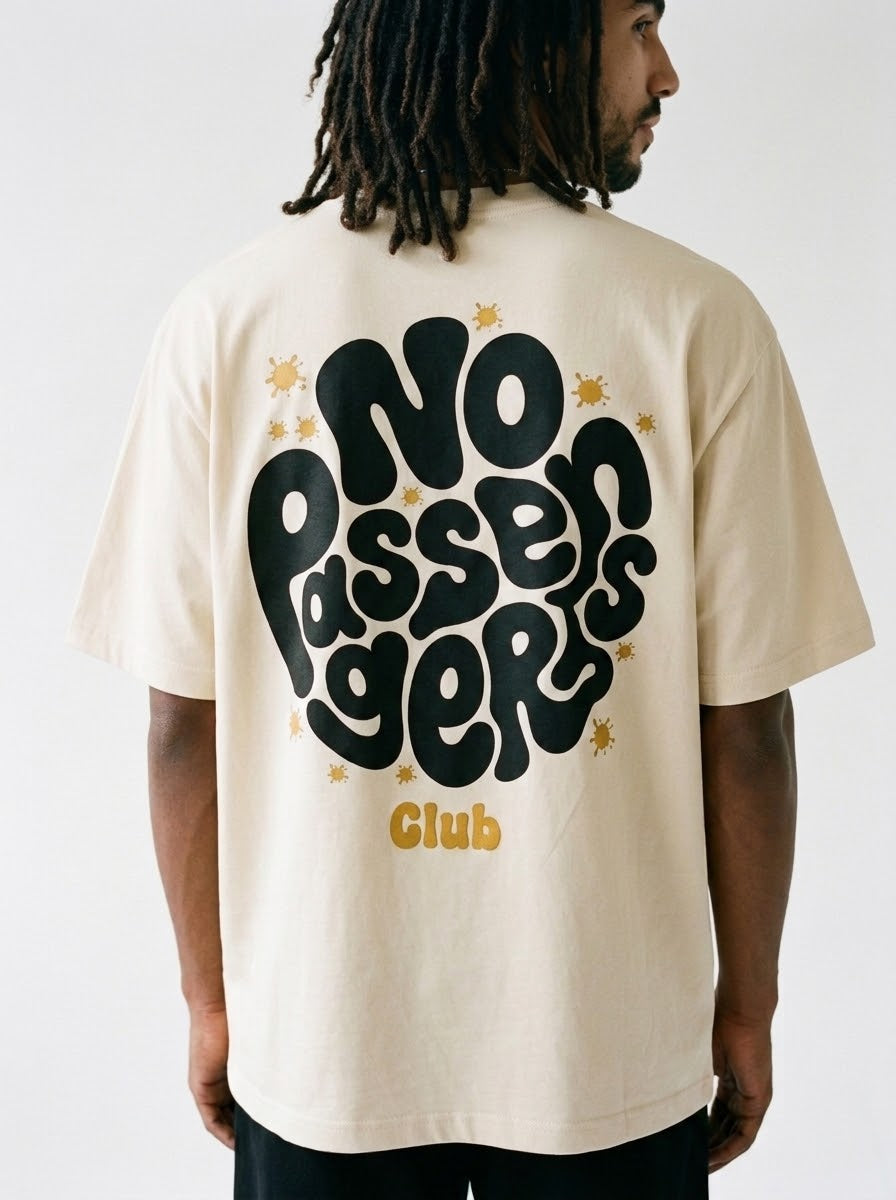 CLOUDY NO PASSENGERS Oversized T-Shirt
