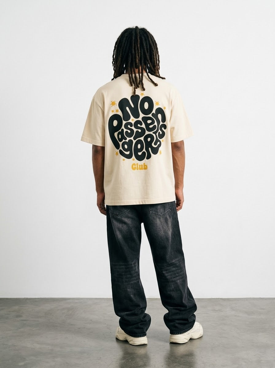 CLOUDY NO PASSENGERS Oversized T-Shirt