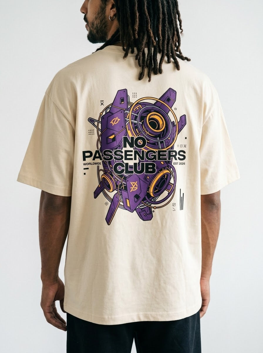 CYBER NO PASSENGERS Oversized T-Shirt