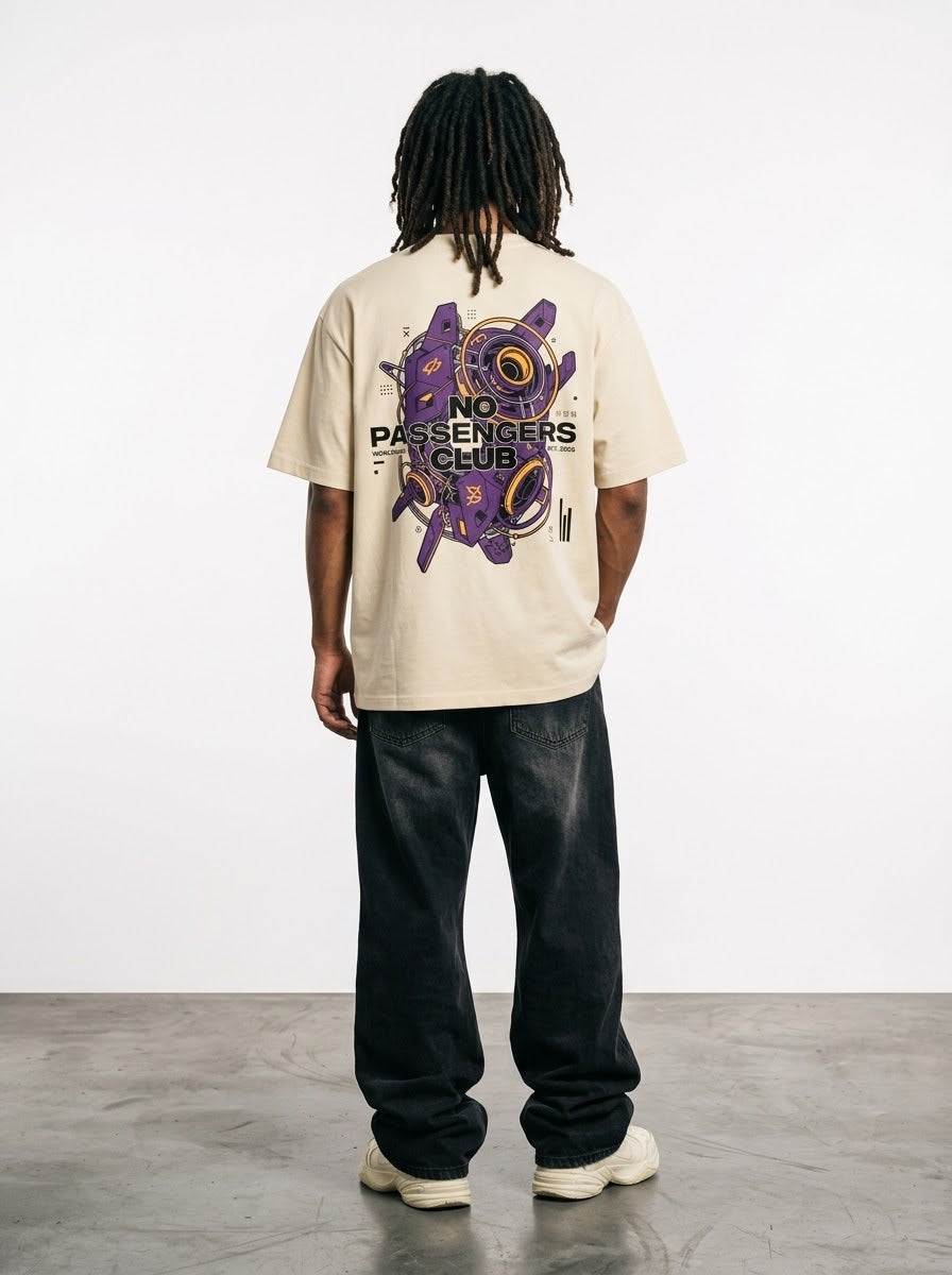 CYBER NO PASSENGERS Oversized T-Shirt