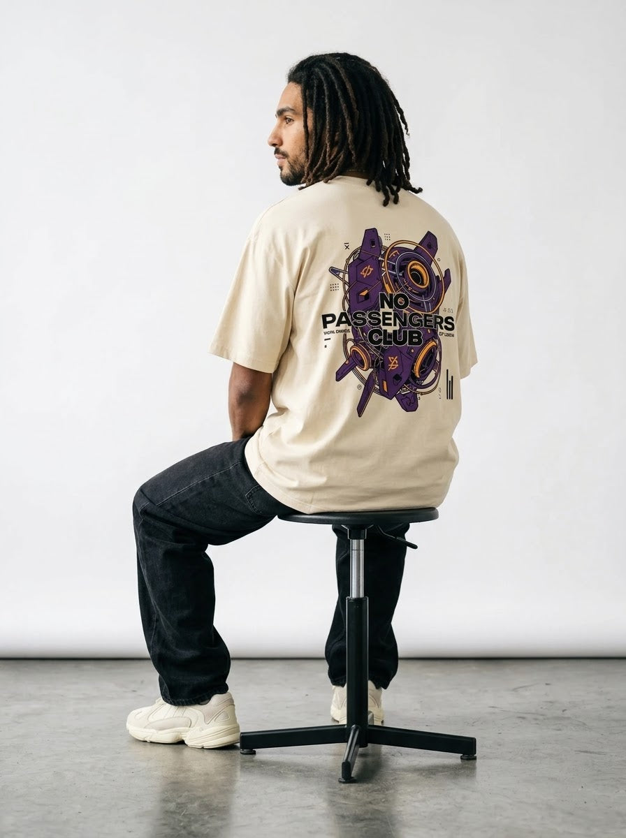 CYBER NO PASSENGERS Oversized T-Shirt