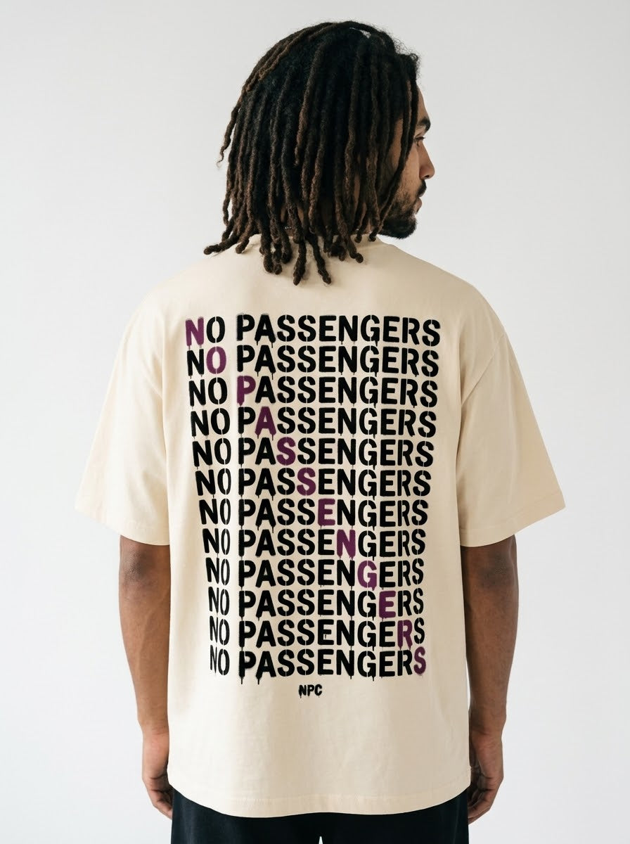 NO PASSENGERS CROSS Oversized T-Shirt