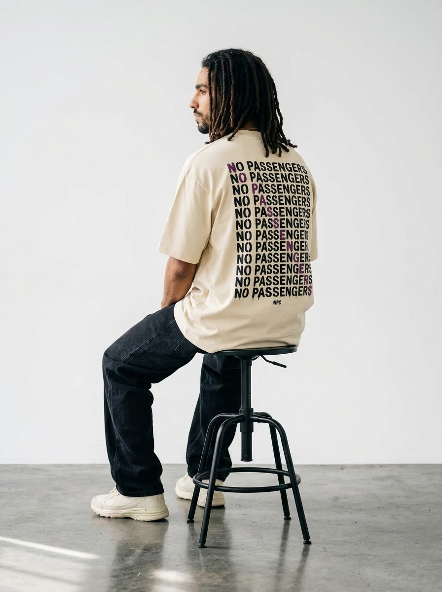 NO PASSENGERS CROSS Oversized T-Shirt