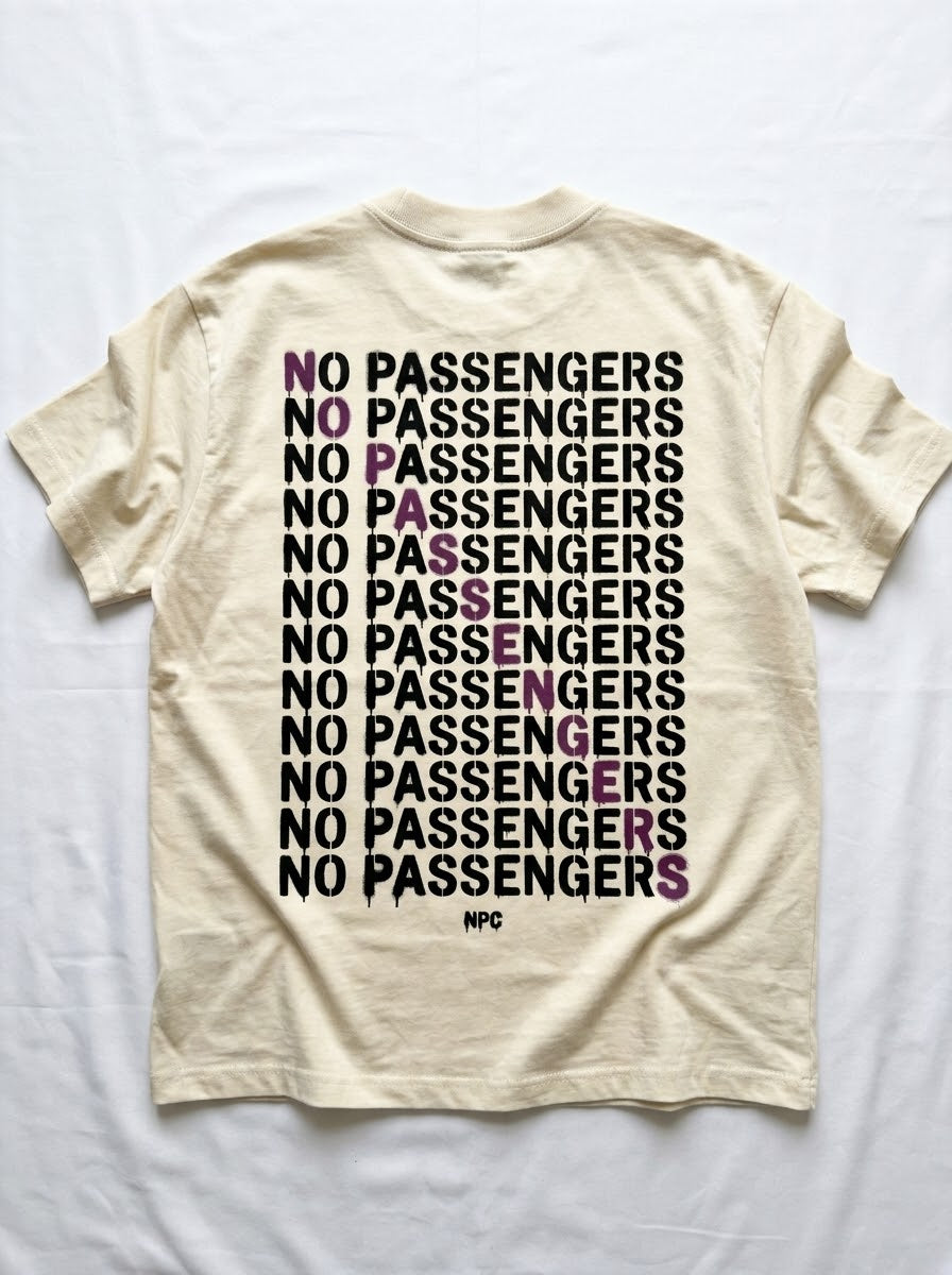 NO PASSENGERS CROSS Oversized T-Shirt