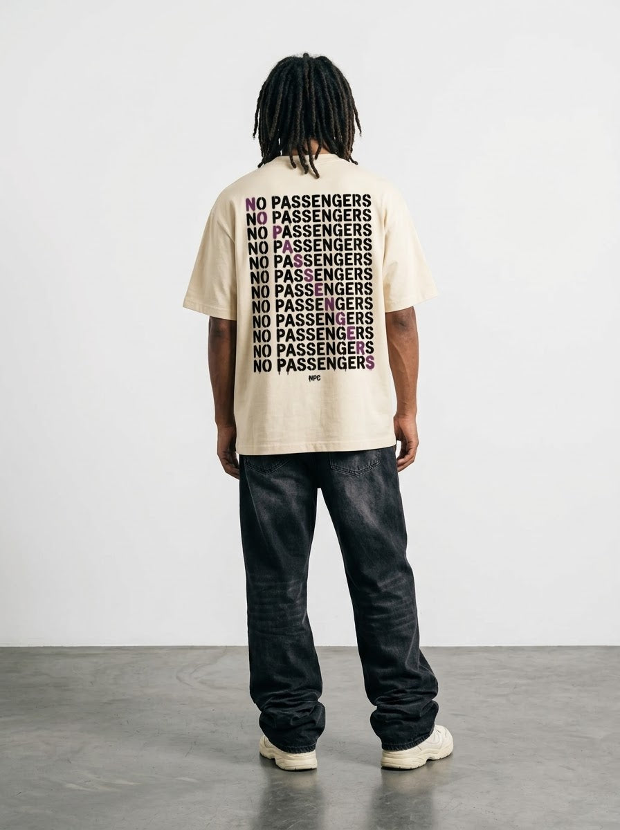 NO PASSENGERS CROSS Oversized T-Shirt