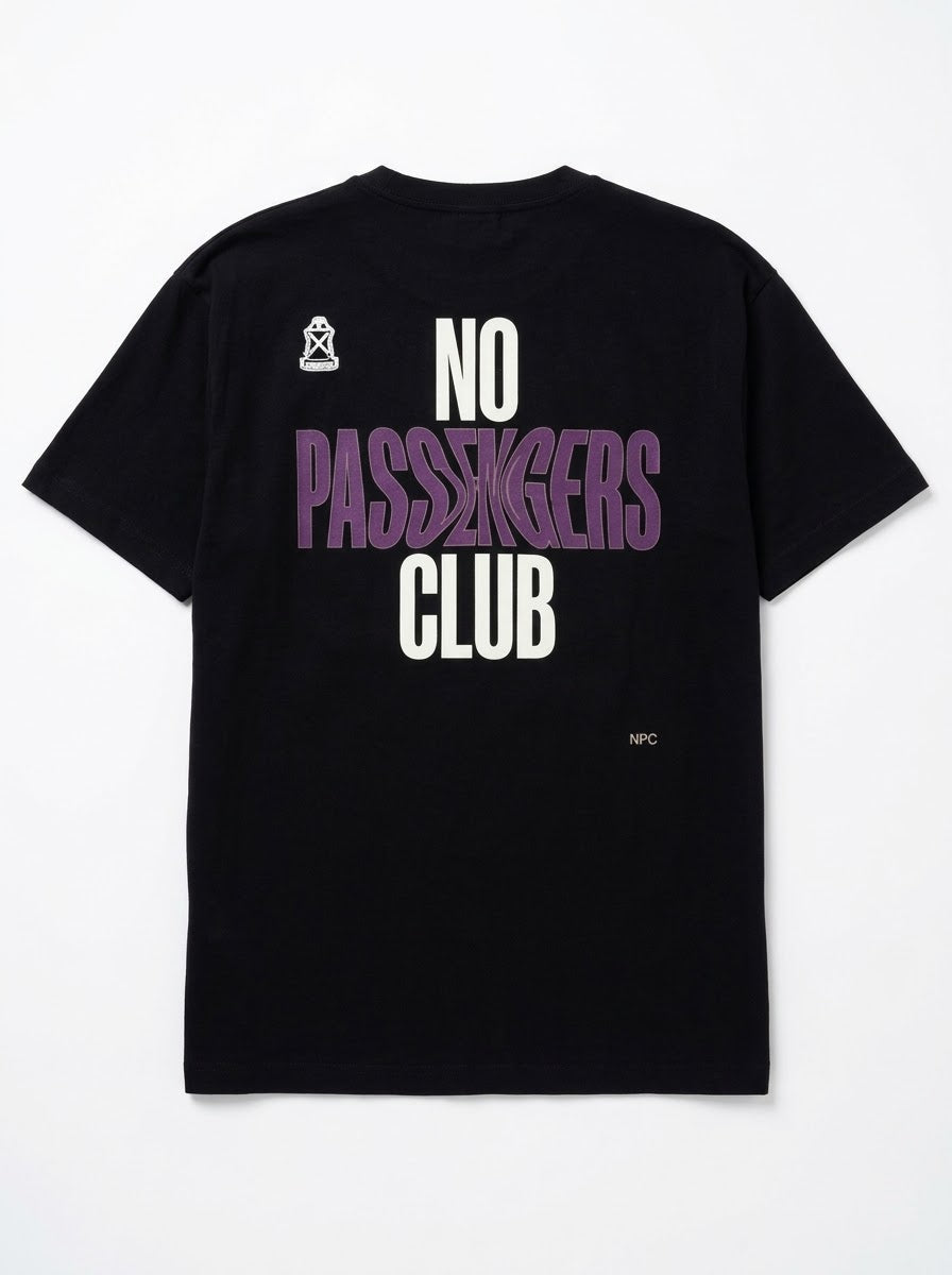 VOID NO PASSENGERS Oversized Black T-shirt