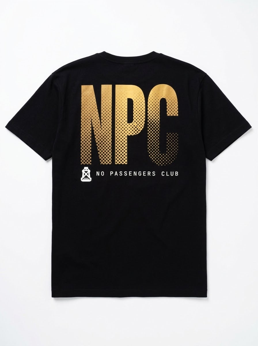 YELLOW GRADIENT Oversized Black T-shirt