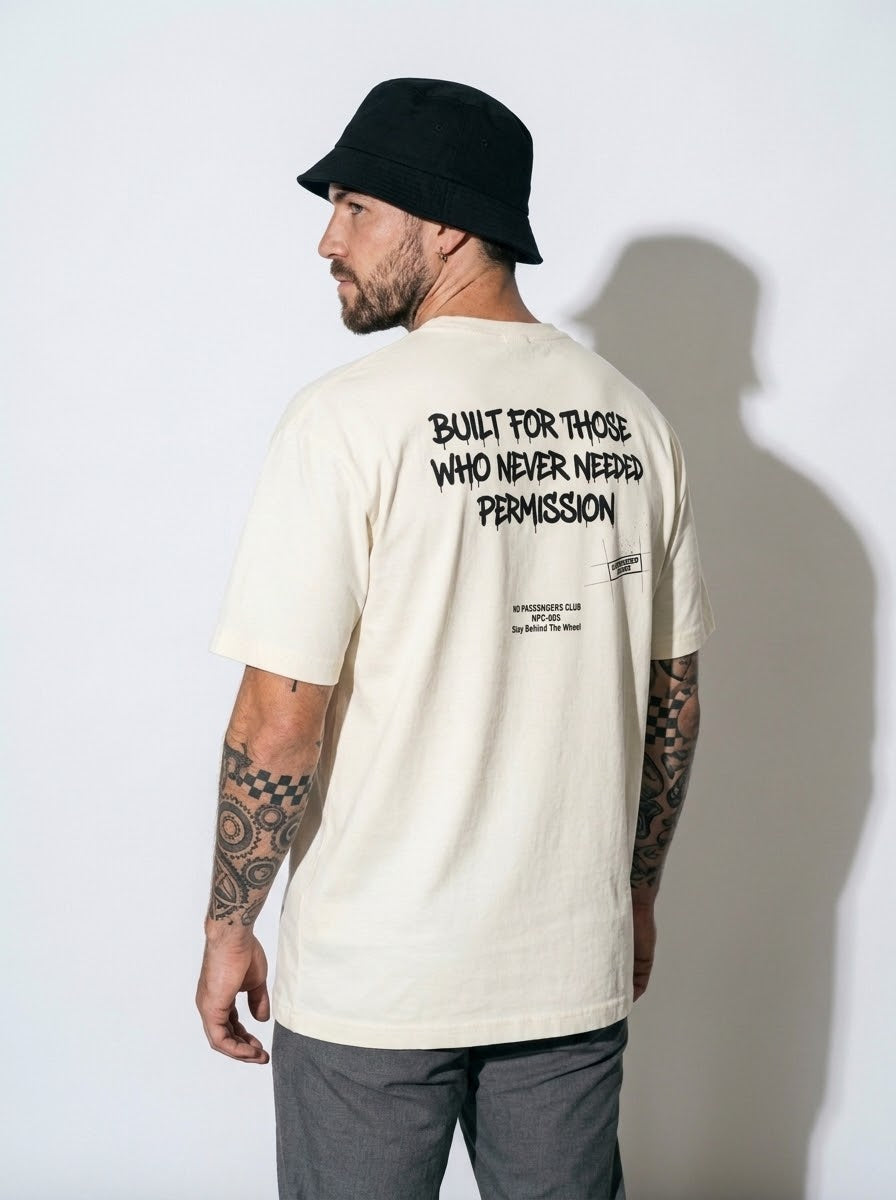 BUILT WITHOUT PERMISSION Oversized T-shirt