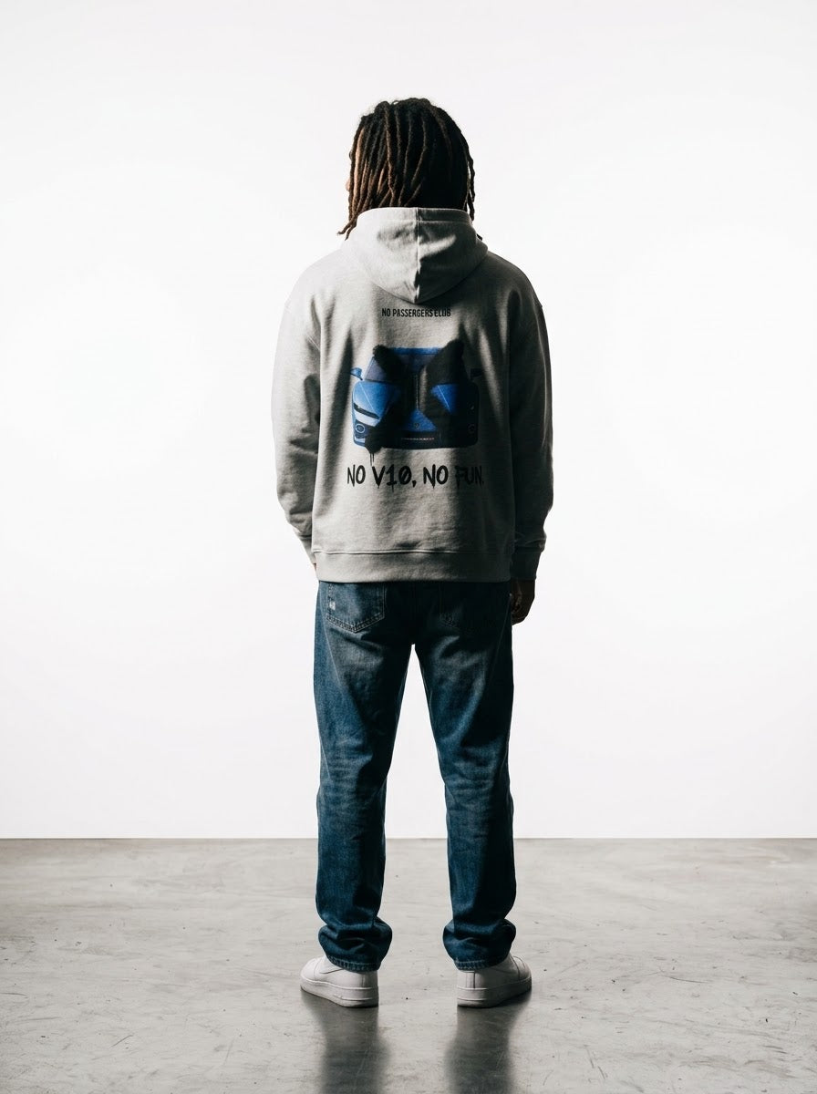 TEMERARIO NO FUN™ Relaxed Grey Hoodie