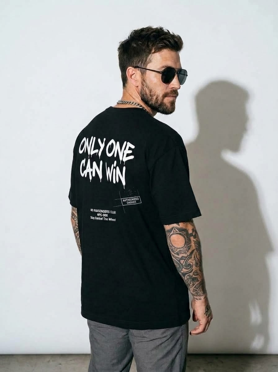 ONLY ONE Oversized Black T-shirt