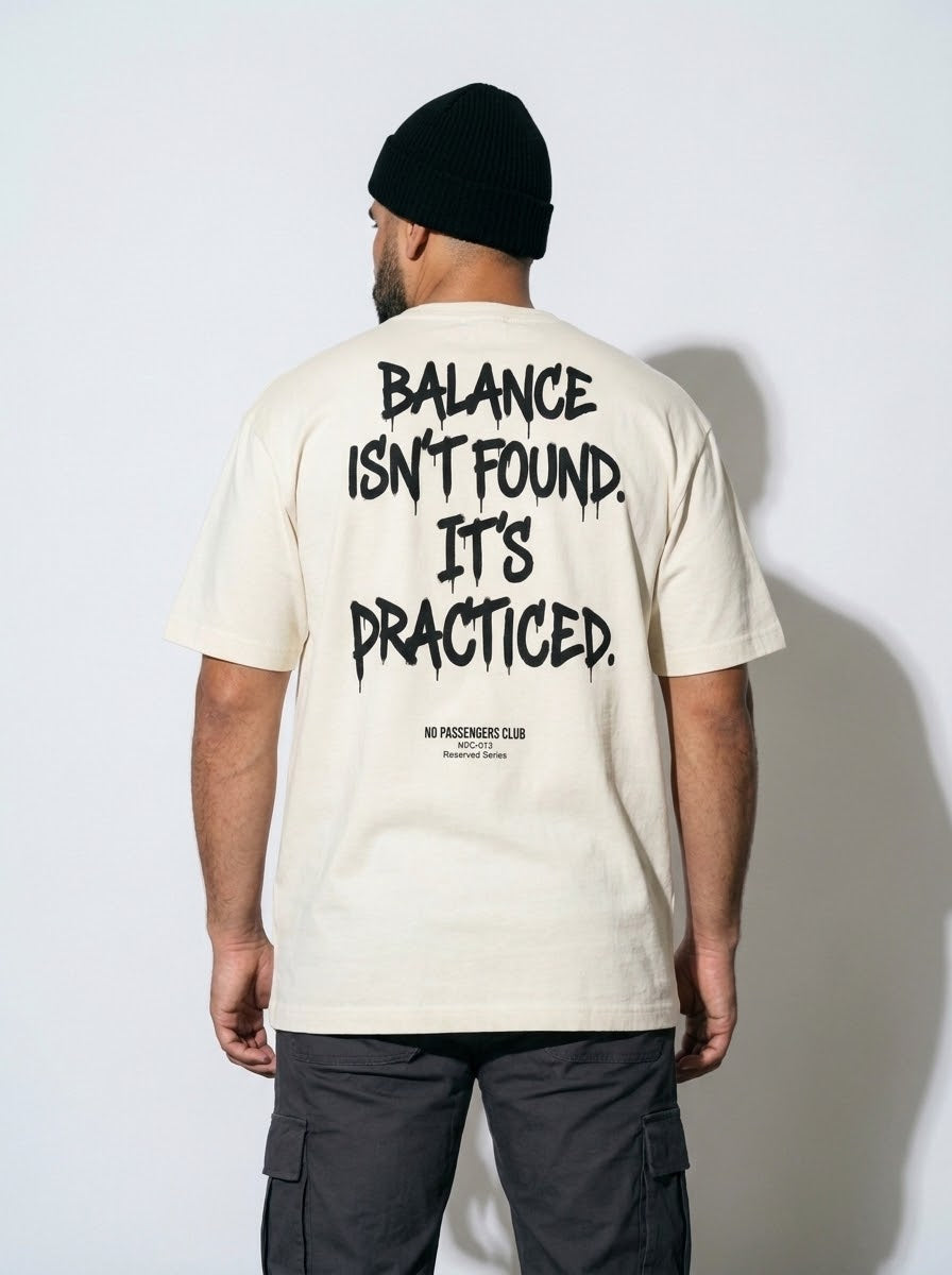 BALANCE ISN'T FOUND Oversized T-shirt