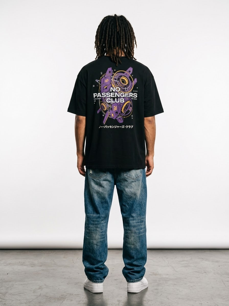 CYBER NPC Oversized Black T-shirt