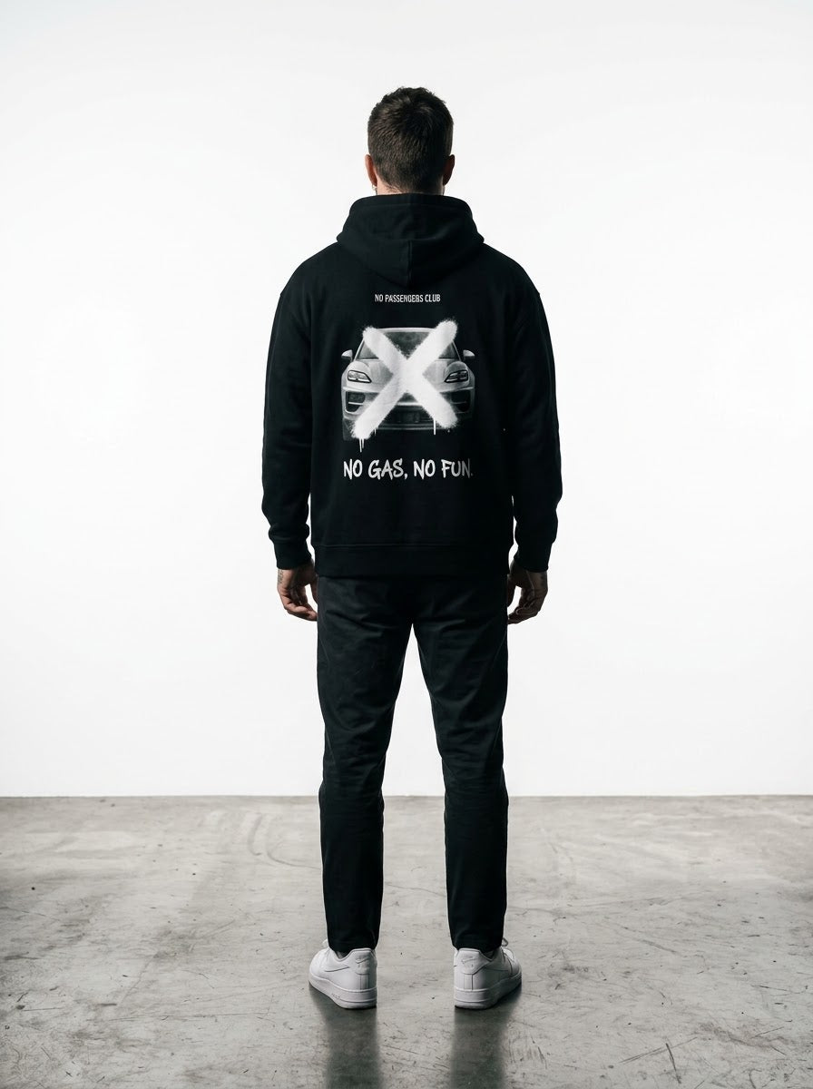 EV MACAN NO FUN™ Relaxed Black Hoodie