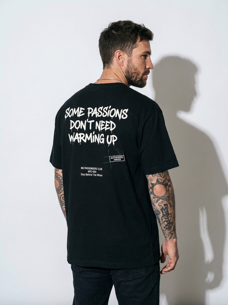 SOME PASSIONS Oversized Black T-shirt