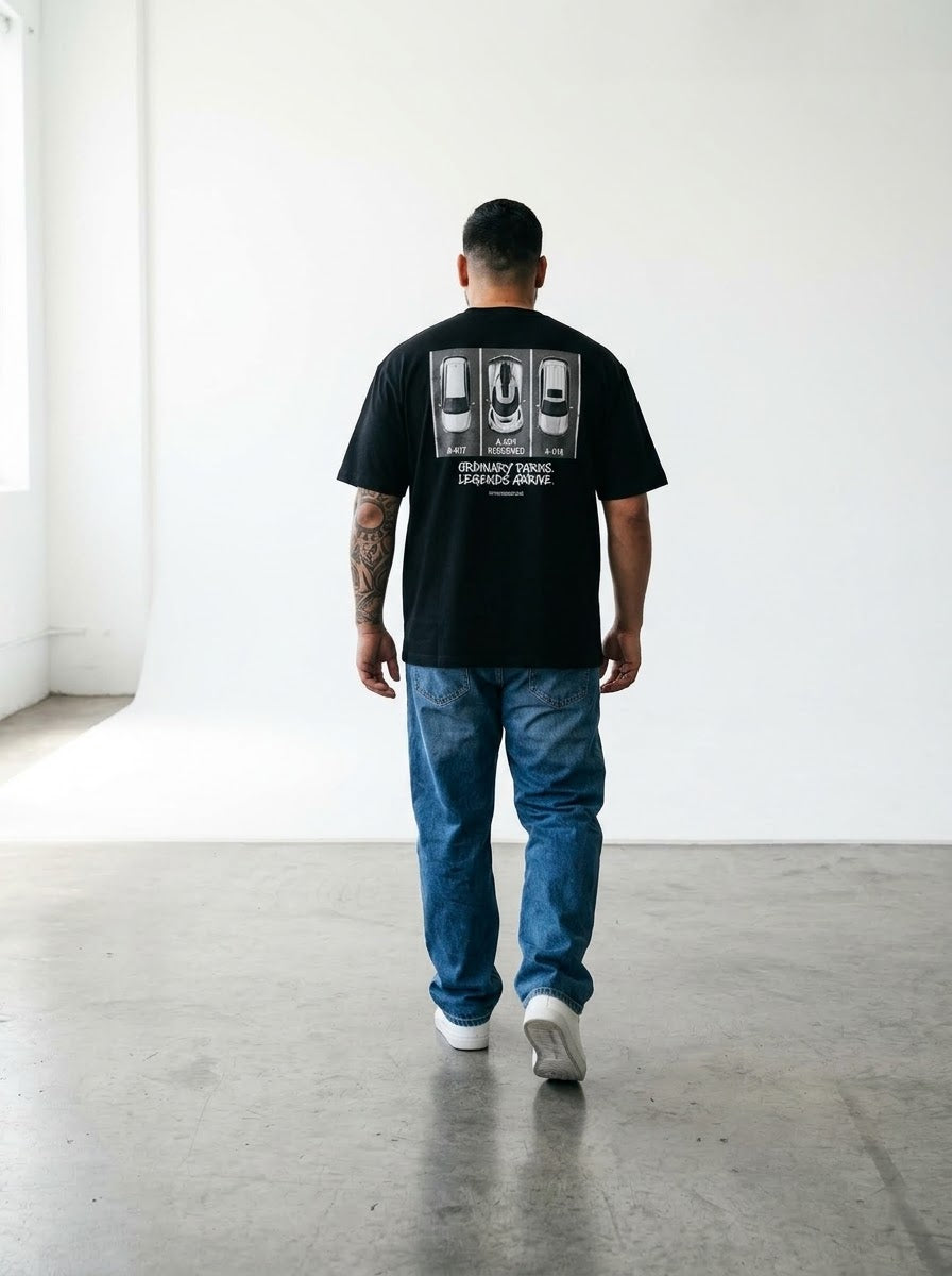 JESKO PARK™ Oversized Black T-shirt