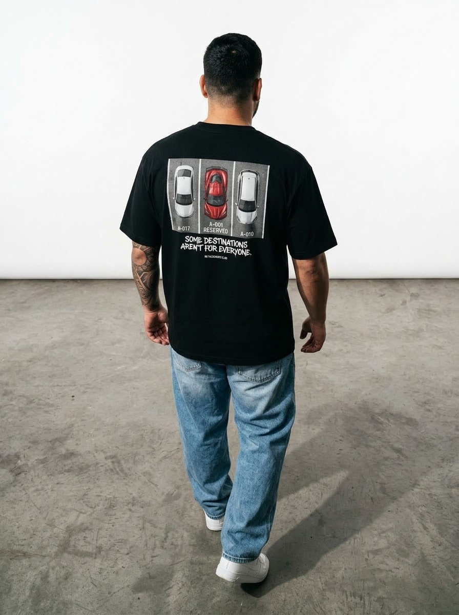 CORVETTE C8 PARK™ Oversized Black T-shirt