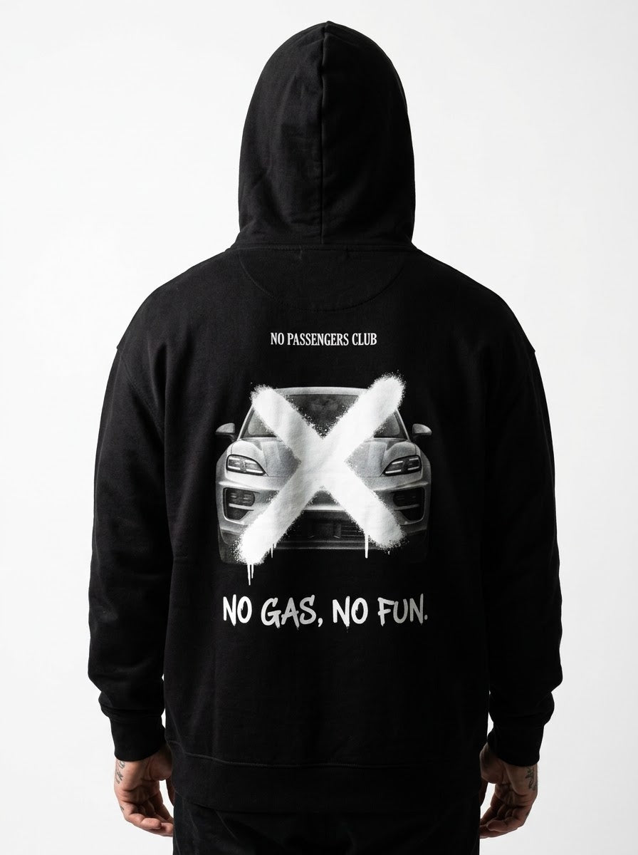 EV MACAN NO FUN™ Relaxed Black Hoodie