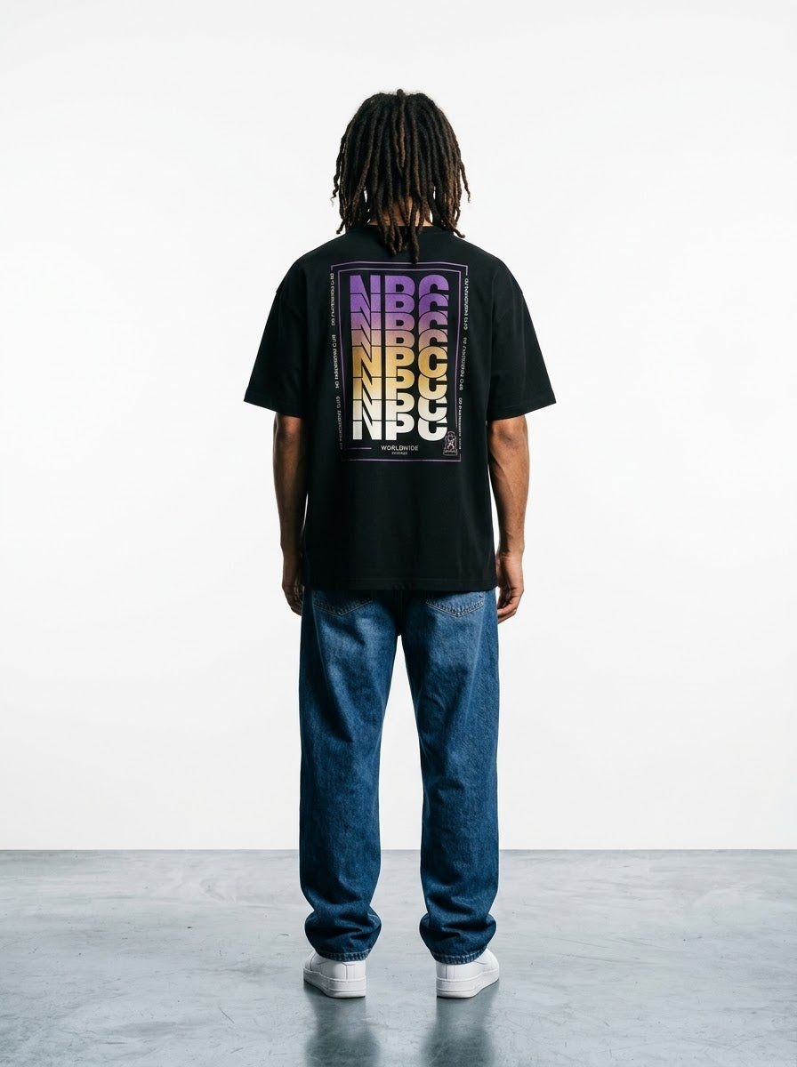 NPC FADE Oversized Black T-shirt