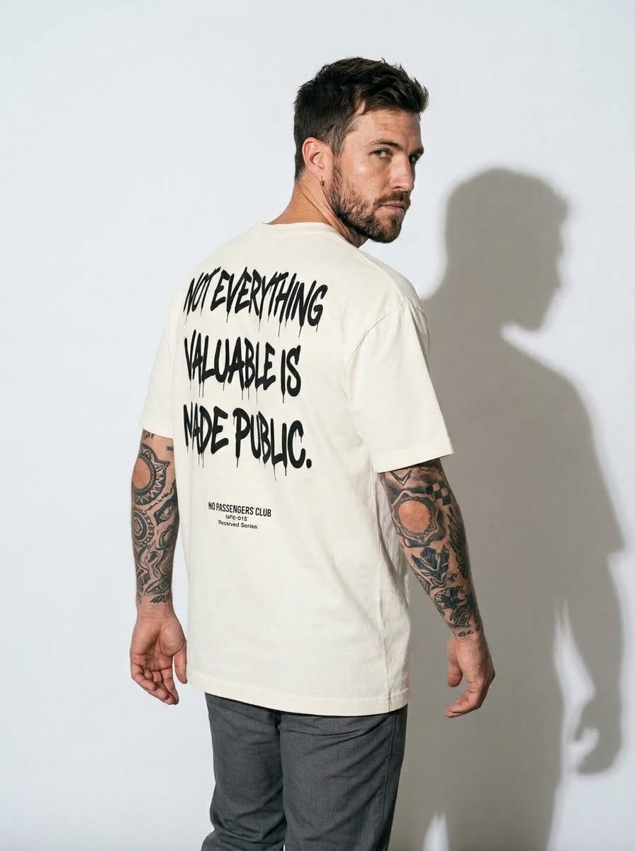 NOT EVERYTHING VALUABLE Oversized T-shirt