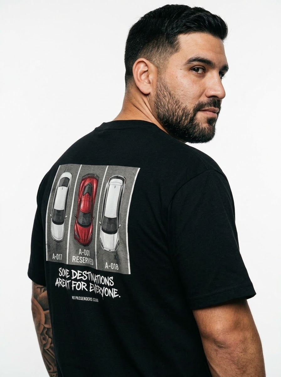 CORVETTE C8 PARK™ Oversized Black T-shirt