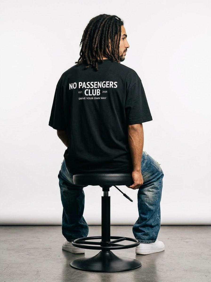 EST 2026 Oversized Black T-shirt