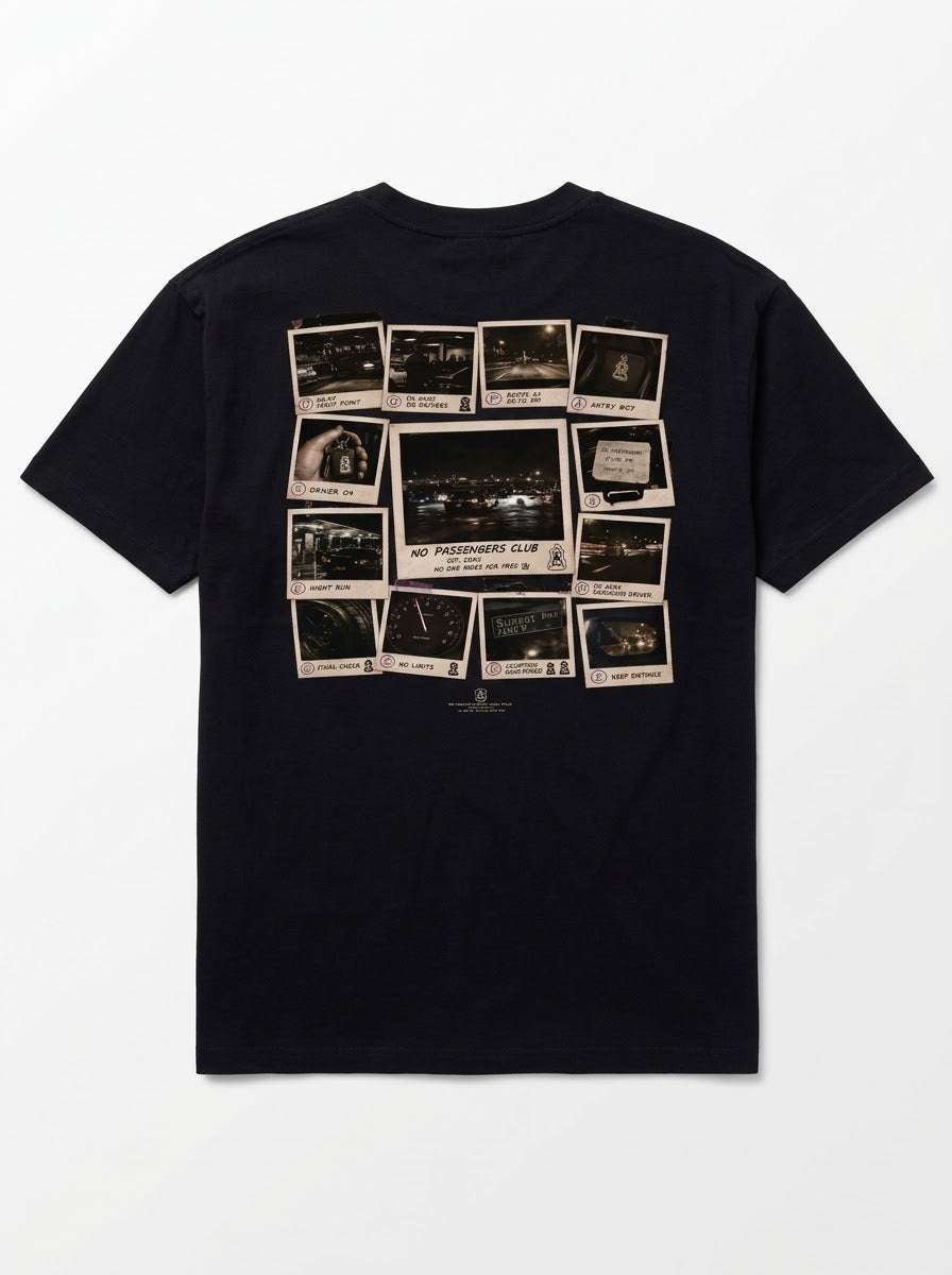 EVIDENCES PHOTOS Oversized Black T-shirt
