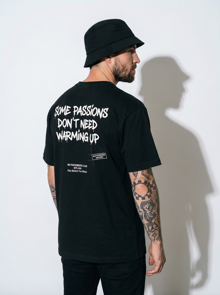 SOME PASSIONS Oversized Black T-shirt