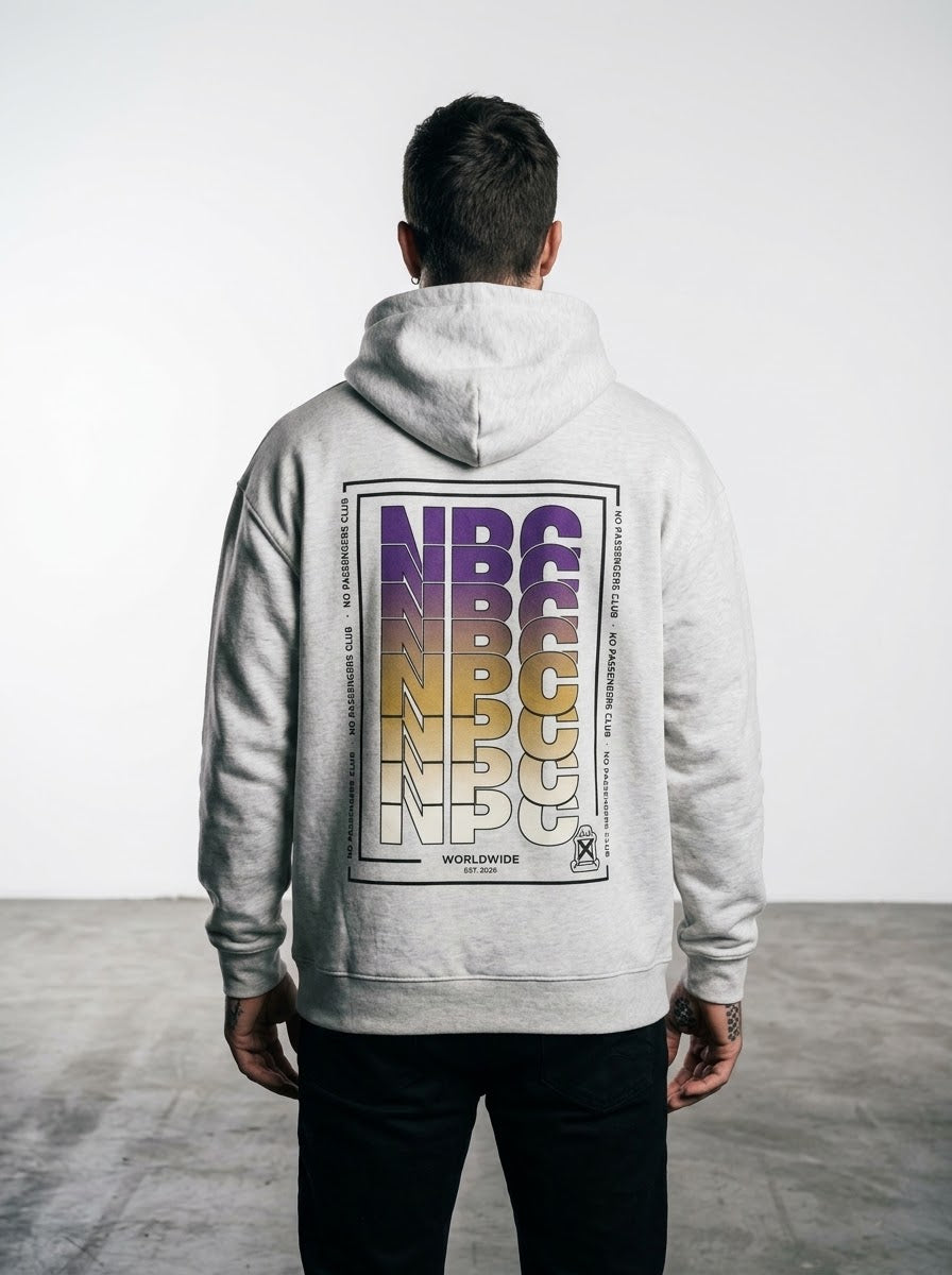 NPC FADE Relaxed Grey Hoodie