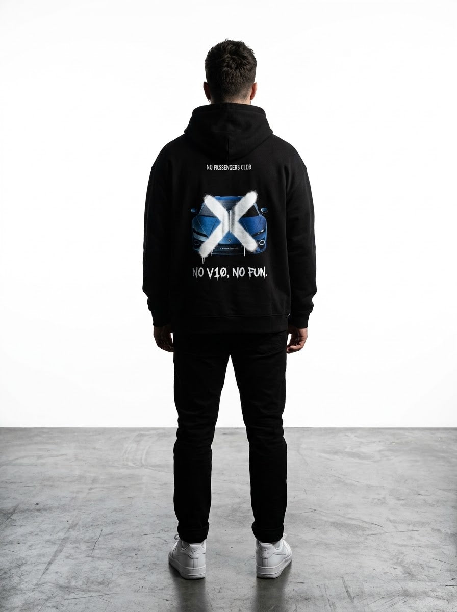TEMERARIO NO FUN™ Relaxed Black Hoodie