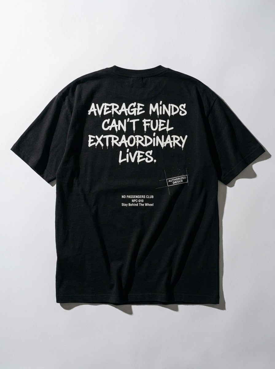 AVERAGE MINDS Oversized Black T-shirt