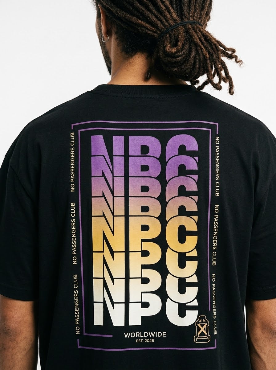 NPC FADE Oversized Black T-shirt