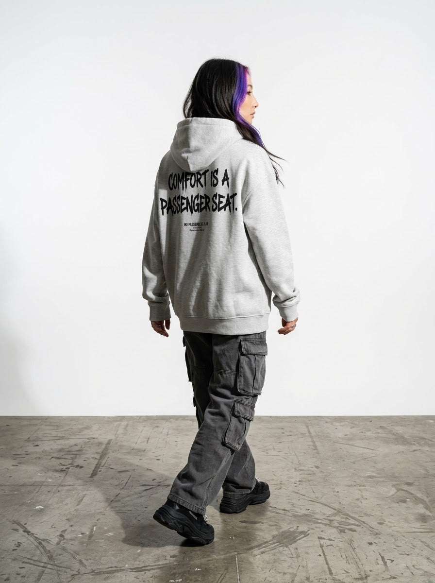 PASSENGER SEAT Relaxed Grey Hoodie