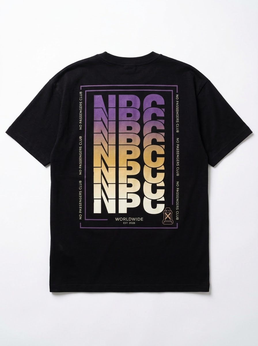 NPC FADE Oversized Black T-shirt