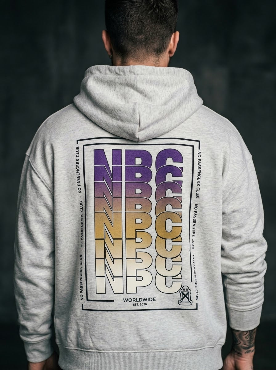 NPC FADE Relaxed Grey Hoodie