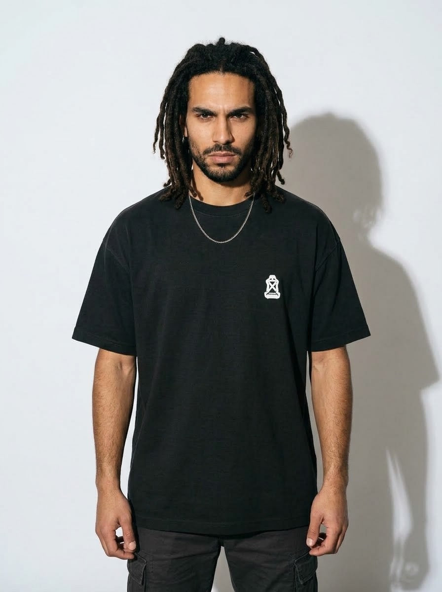 SEATS ARE GIVEN Oversized Black T-shirt