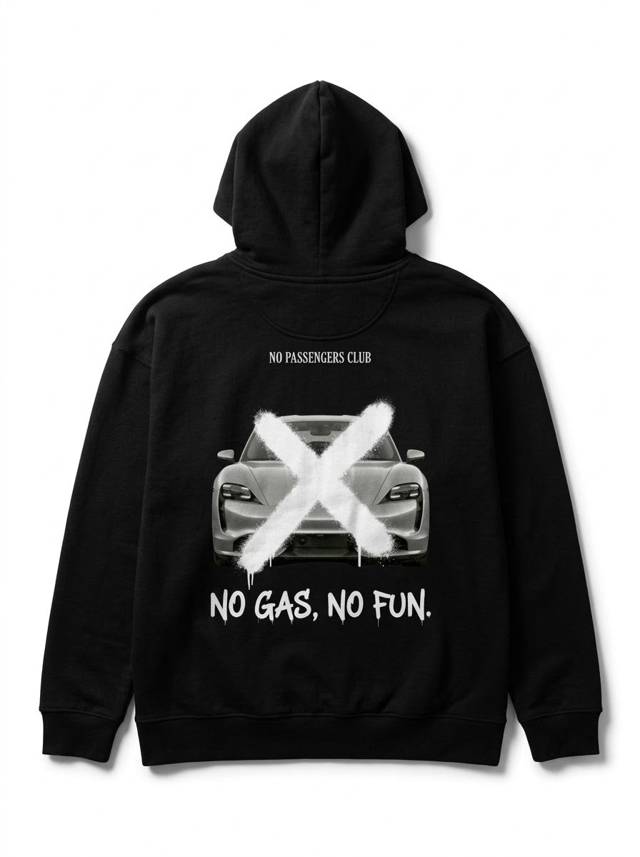 TAYCAN NO FUN™ Relaxed Black Hoodie