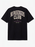 NO PASSENGERS UNIVERSITY Oversized Black T-shirt