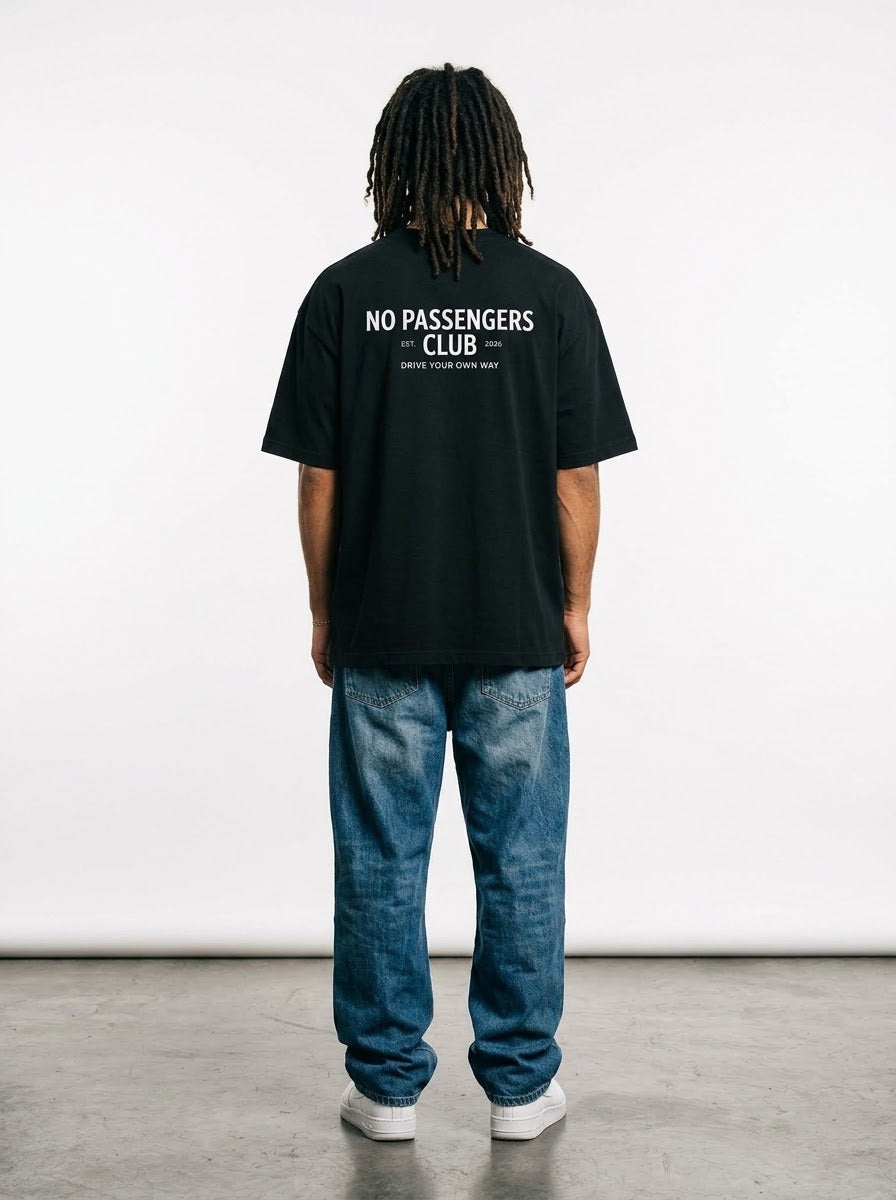 EST 2026 Oversized Black T-shirt