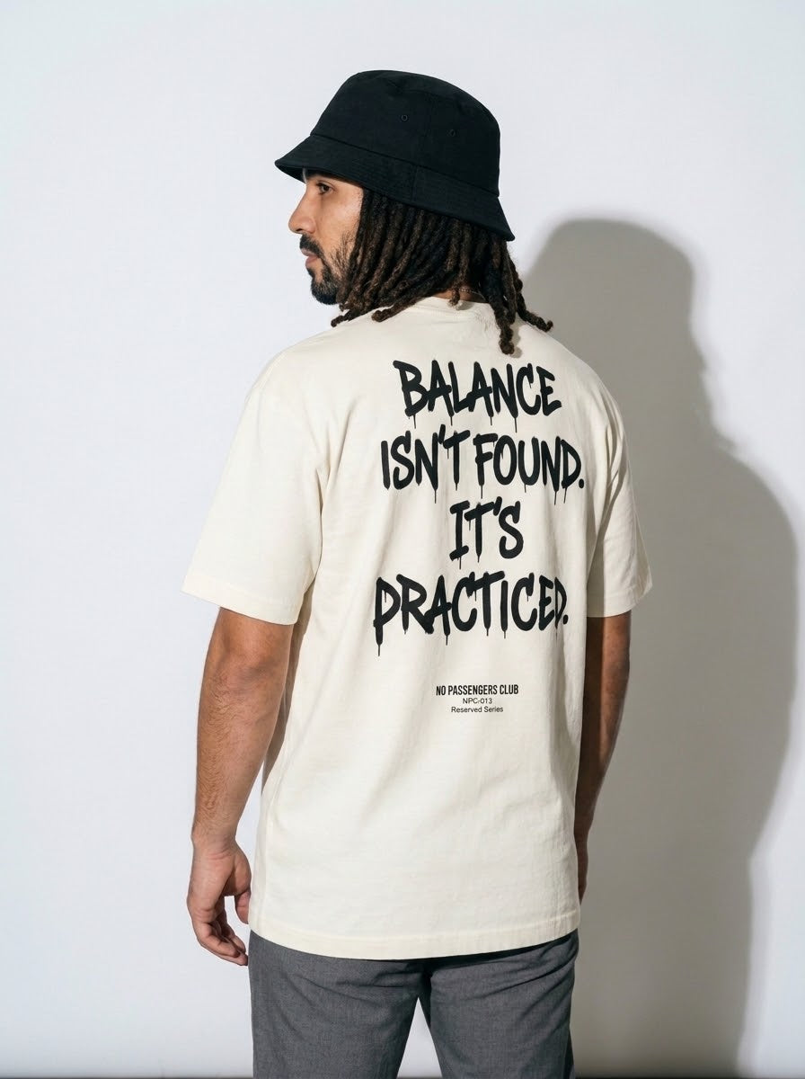 BALANCE ISN'T FOUND Oversized T-shirt